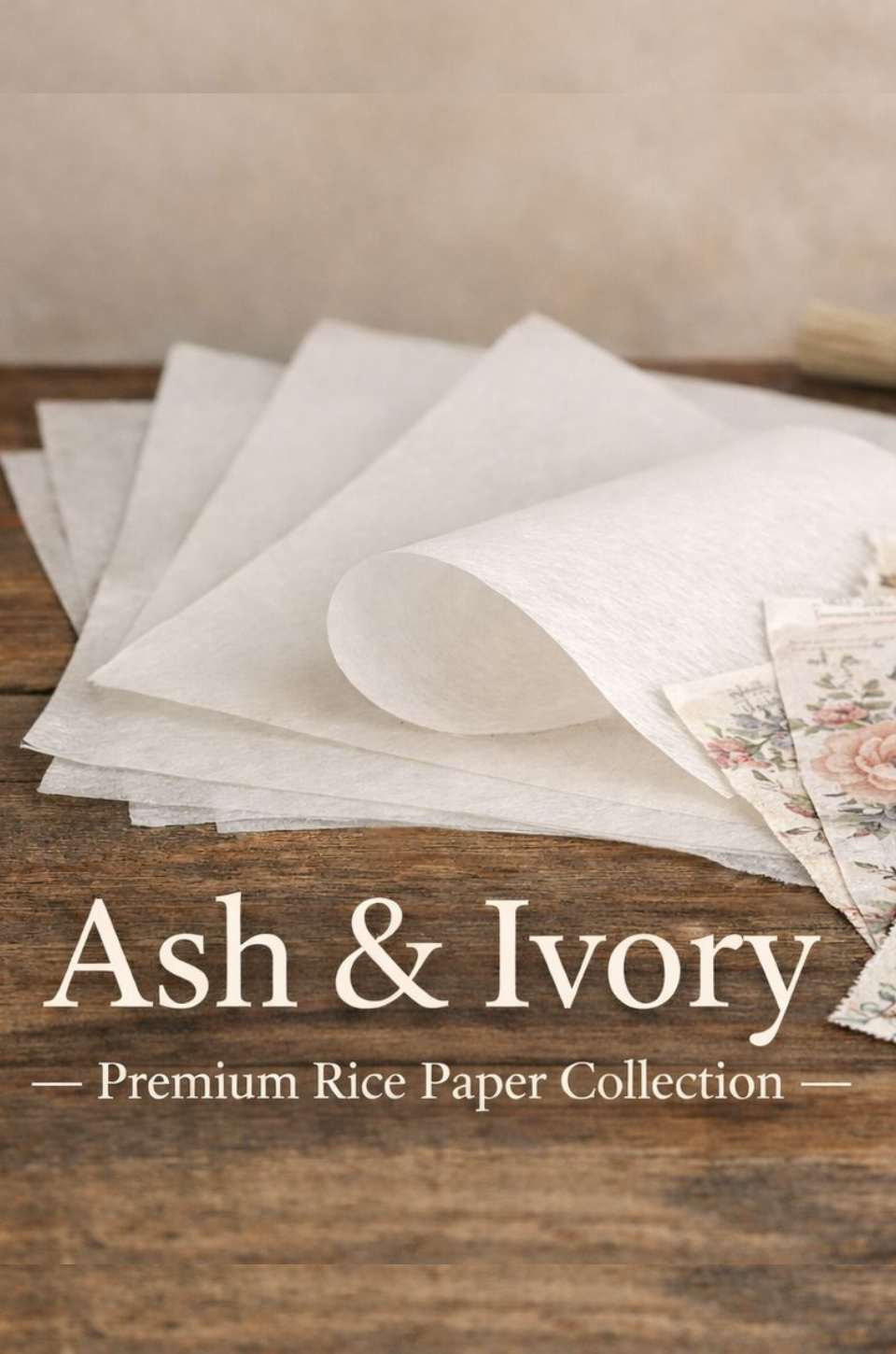 Threaded Rice Paper for Decoupage in Pakistan for furniture makeover, DIY crafts, vintage home décor, mixed media art, and decorative decoupage projects by Ash and Ivory
