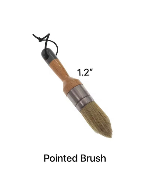 Natural Bristles Oval Brush 1.2 inch for chalk paint, furniture painting, DIY home décor, wood finishing, and smooth professional paint application in Pakistan