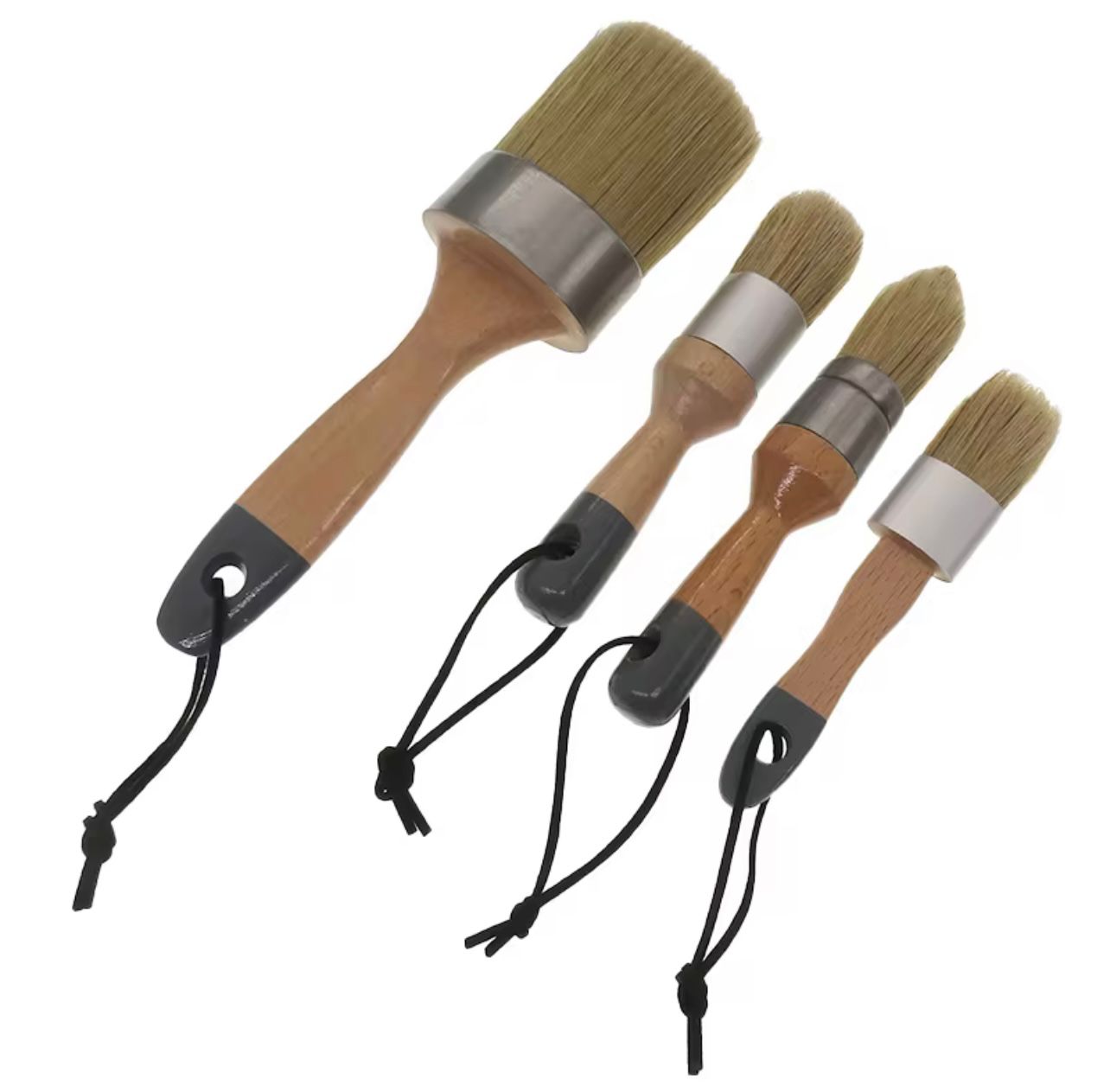 Natural Bristles Oval Brush set for chalk paint, furniture painting, DIY home décor, wood finishing, and smooth professional paint application in Pakistan