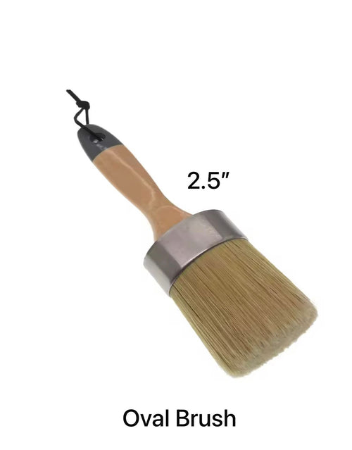 Natural Bristles Oval Brush 2.5 inch for chalk paint, furniture painting, DIY home décor, wood finishing, and smooth professional paint application in Pakistan