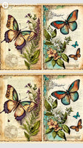 Pack of A4 decoupage rice paper sheets with mixed motif prints including roses, butterflies, and paisley