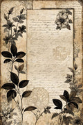 Pack of A4 decoupage rice paper sheets with mixed motif prints including roses, butterflies, and paisley
