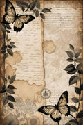 Pack of A4 decoupage rice paper sheets with mixed motif prints including roses, butterflies, and paisley